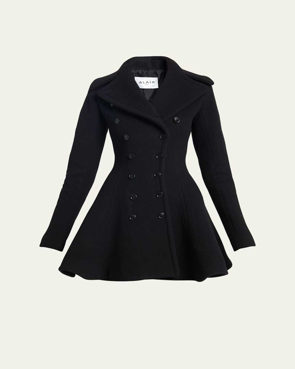 Flared Wool Princess Coat